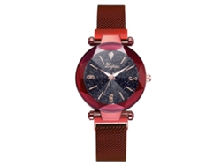 Reloj De Pulsera Sencillo E Informal Para Mujer Con Correa De Aleación Y Movimiento De Cuarzo (rojo)