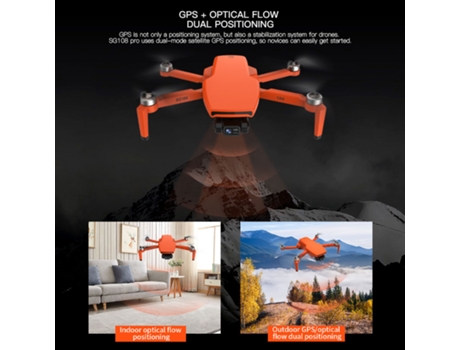 Dron de control remoto SG108 con cámara 4K HD (Duración de la batería: 25 min - Naranja) YIZHOOD