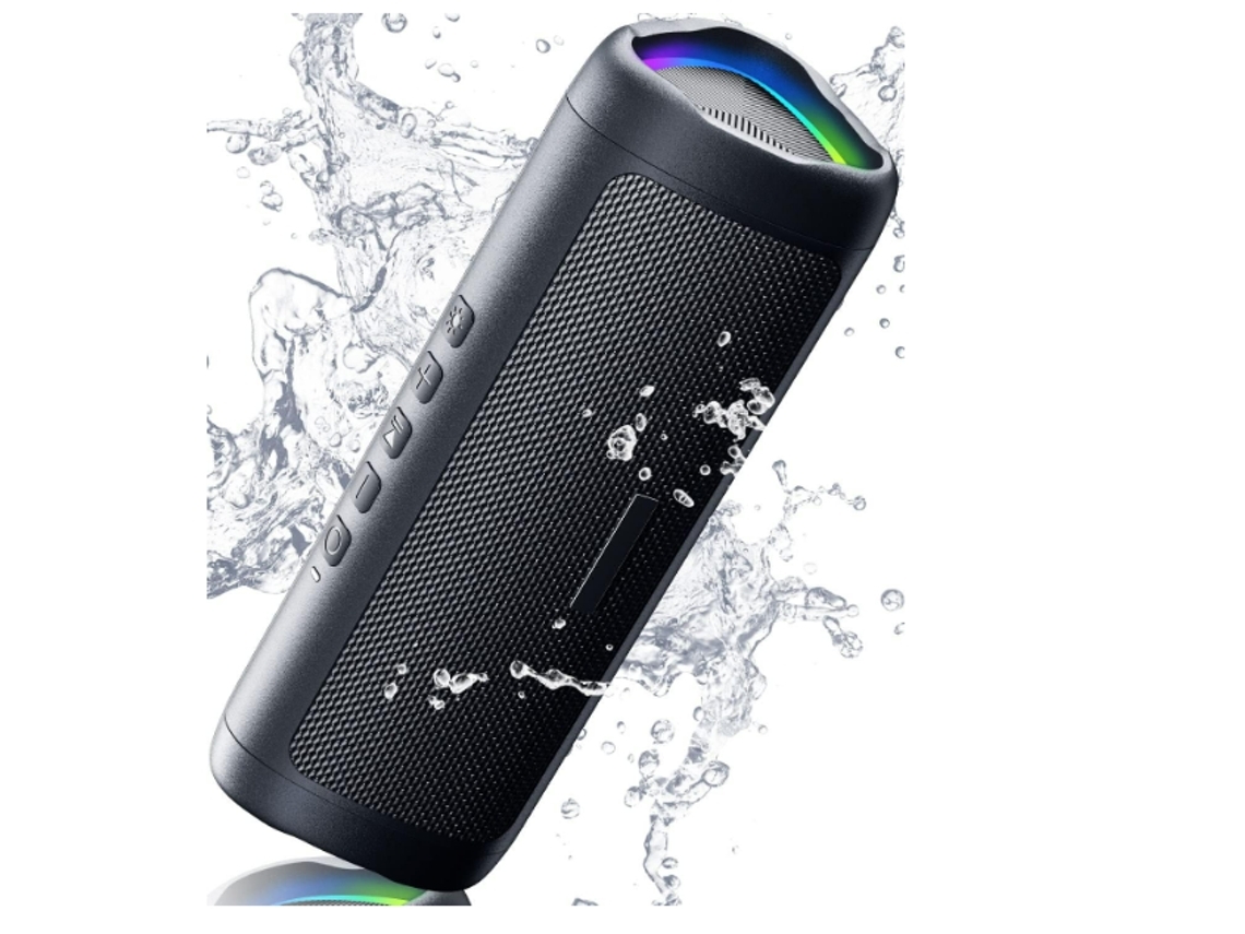 Altavoz Bluetooth Chennnls C27, calidad de sonido HD, portátil, resistencia al agua IPX5, larga duración de reproducción, emparejamiento TWS, negro