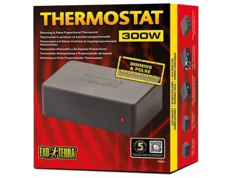 Termostato para Terrarios EXO TERRA 424166 (Negro - 300 W)