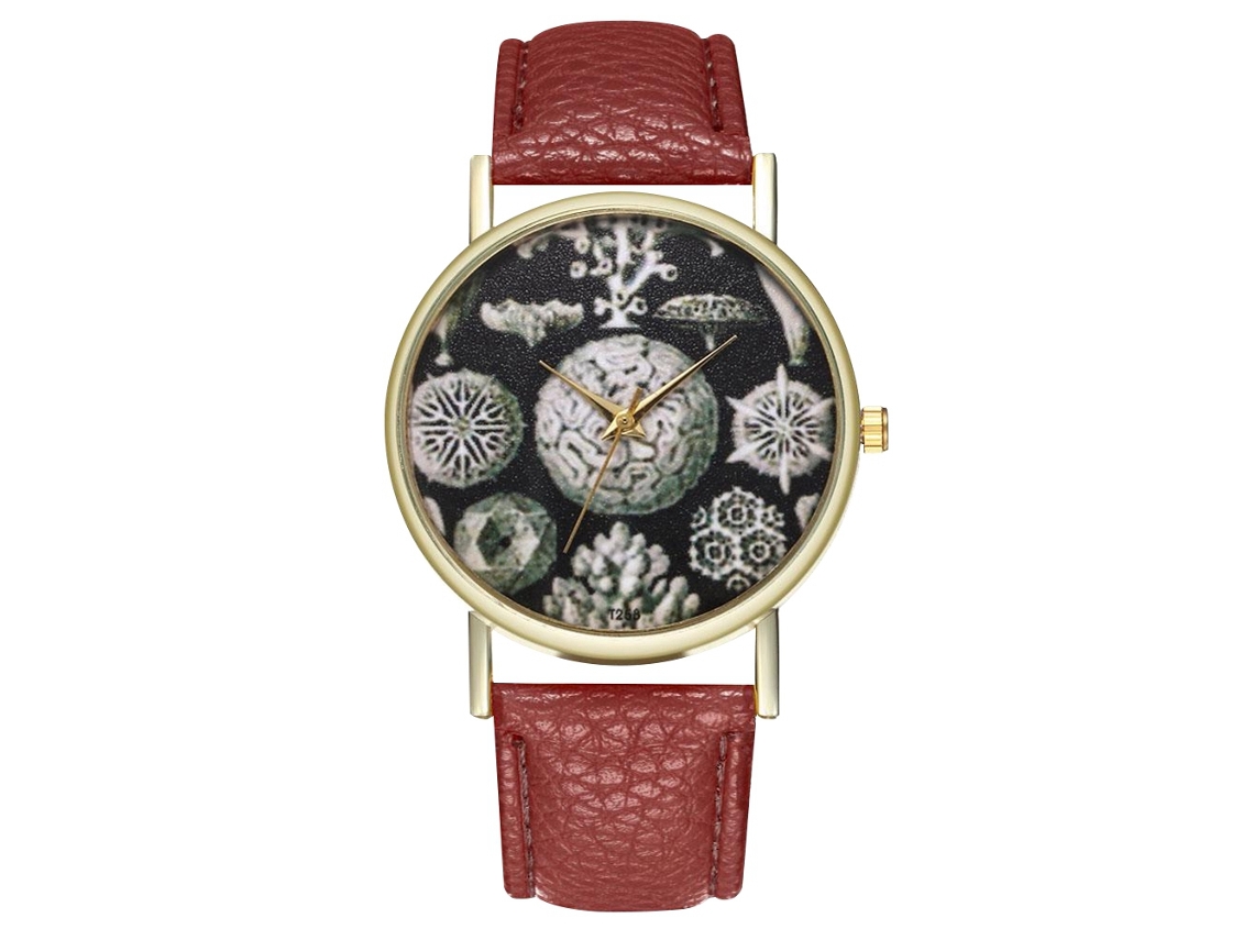 Reloj De Cuarzo Analógico Retro Moda Unisex Pulsera Café