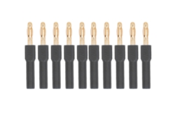10 Unidades De Conectores Banana Macho De 4,0 Mm A Hembra De 2 Mm, 30 V Ca, 60 V Cc, 32 A, Para Pruebas, Color Negro.