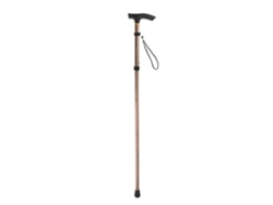 Bastón plegable de aluminio ligero, ajustable, marrón