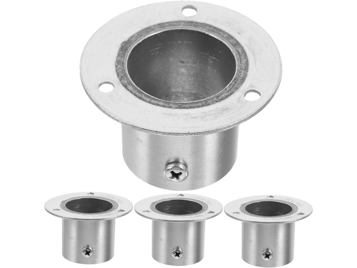 4 Piezas Soporte De Inoxidable Para Varillas De Closet De Base Práctica Para Ducha Soporte De Flange Para Tubo Para Armarios Y Uso