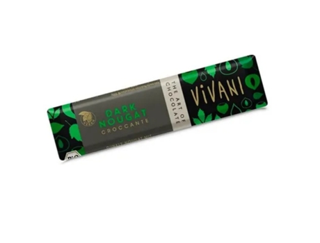 Barrita de Chocolate Negro Con Nougat Bio Vegan 18Uds VIVANI