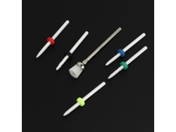 Juego de 6 brocas de cerámica profesionales Rebe para eliminar cutículas y pulir uñas - Ideal para uso en salones y en casa.