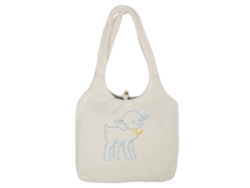 Bolso de hombro de tela de lana para niñas, bolso de mano de algodón de gran capacidad, bolso de compras Kofihety