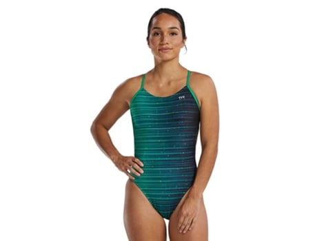 Roupa de Banho Durafast Elite Cutoutfit Speedwarp Azul 32 Mulhertyr