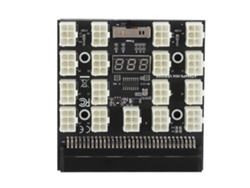 Adaptador Convertidor De Potencia Para Servidor, Placa De 17 Pines Y 6 V, Para Minería, Con Pantalla Led.