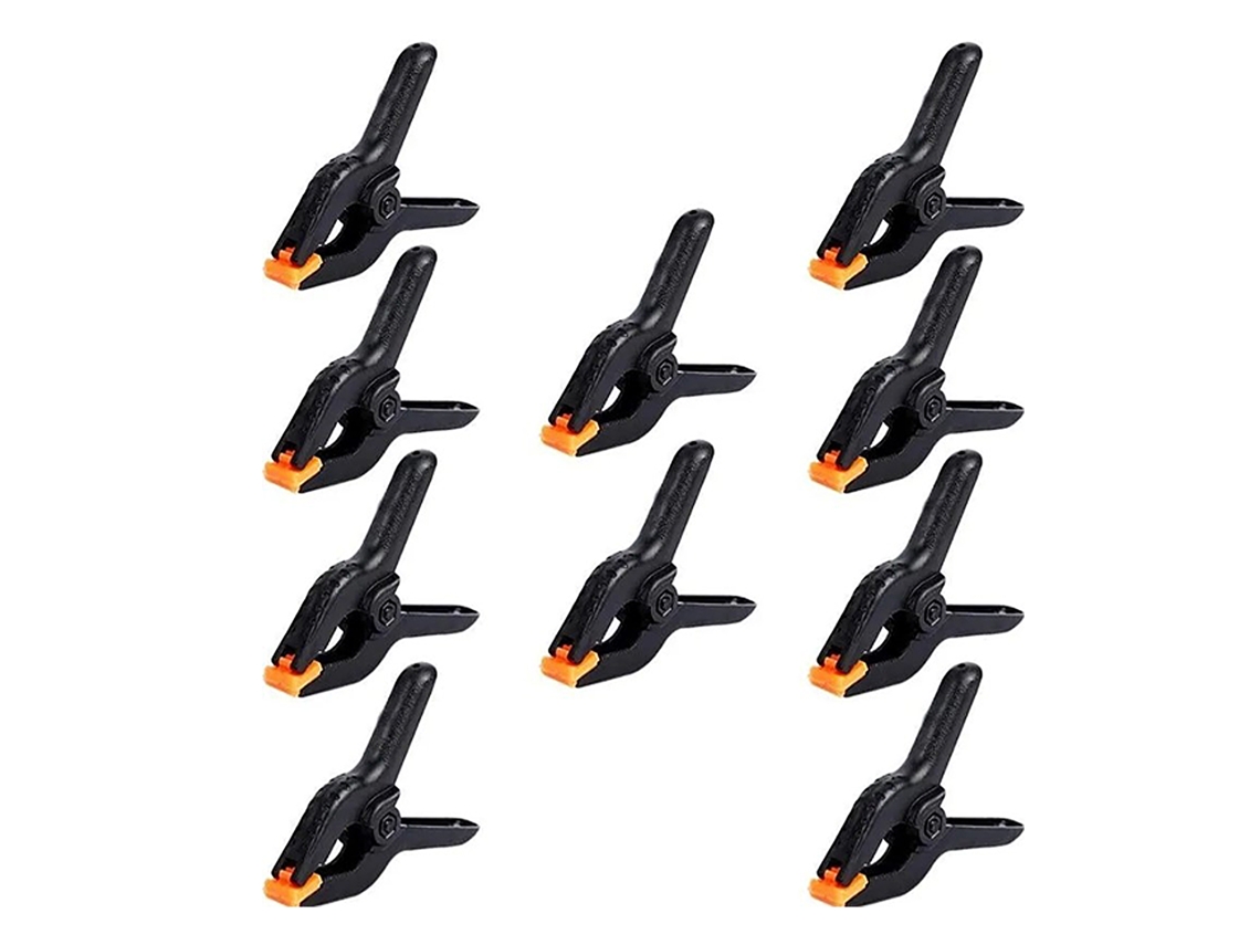 10 Pinzas Pequeñas Con Resorte En Forma De A Para Trabajos De Carpintería, Fondos Y Fotografía De Estudio.