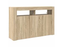 Aparador de roble Sonoma con madera procesada MAISON EXCLUSIVE (116x30x75 cm)