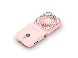 Ventilador De Mano Eifson Portátil Con Clip Pantalla Led 3 Velocidadesrosa