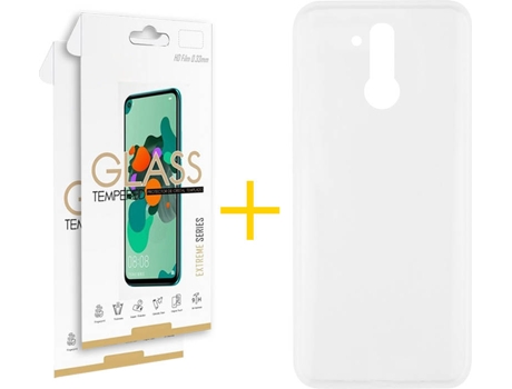 Kit Funda + Protector de Pantalla Huawei Mate 20 Lite SKYHE Cristal Templado 5512 Transparente