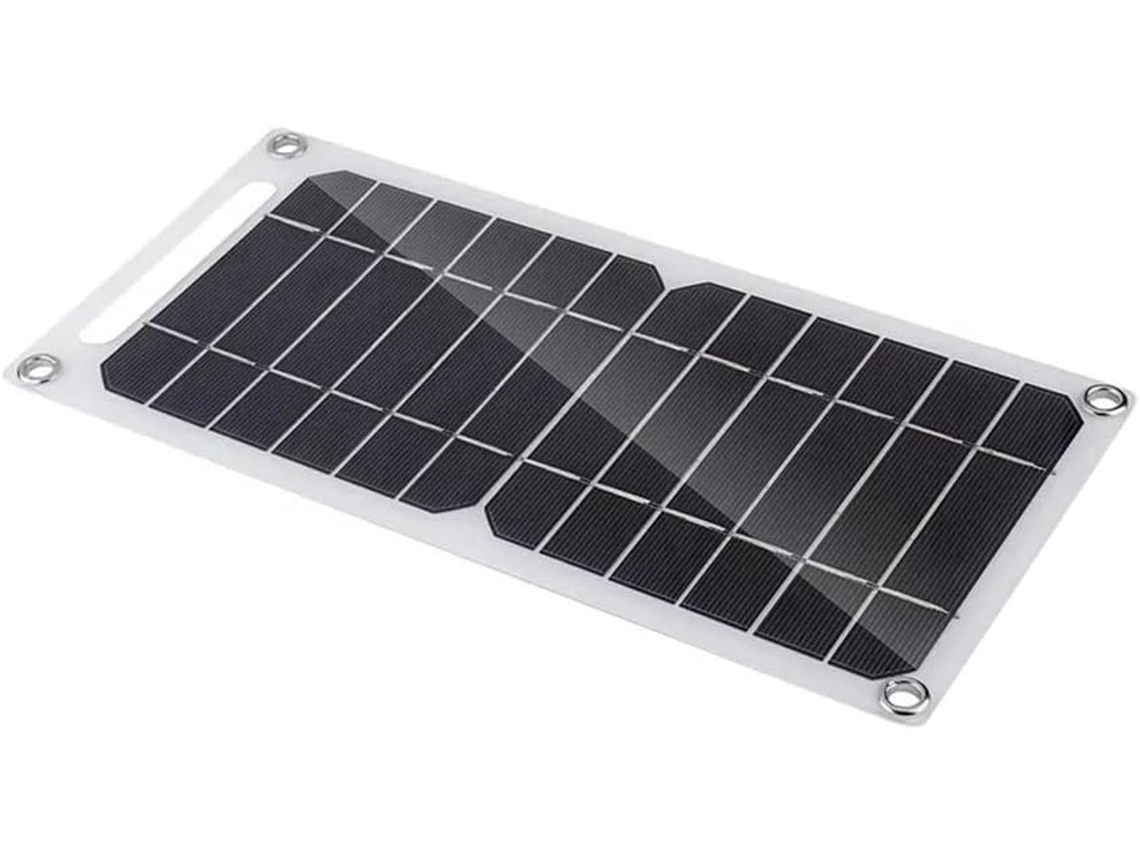 Panel Solar Usb Impermeable Para Senderismo Al Aire Libre Y Batería Externa Portátil Para Cargar Teléfonos.