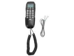Mini Teléfono Fijo De Pared Con Identificador De Llamadas Para Oficina Y Hogar - Negro