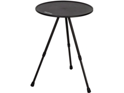 Mesa de camping plegable redonda Aktive negra, ligera y compacta