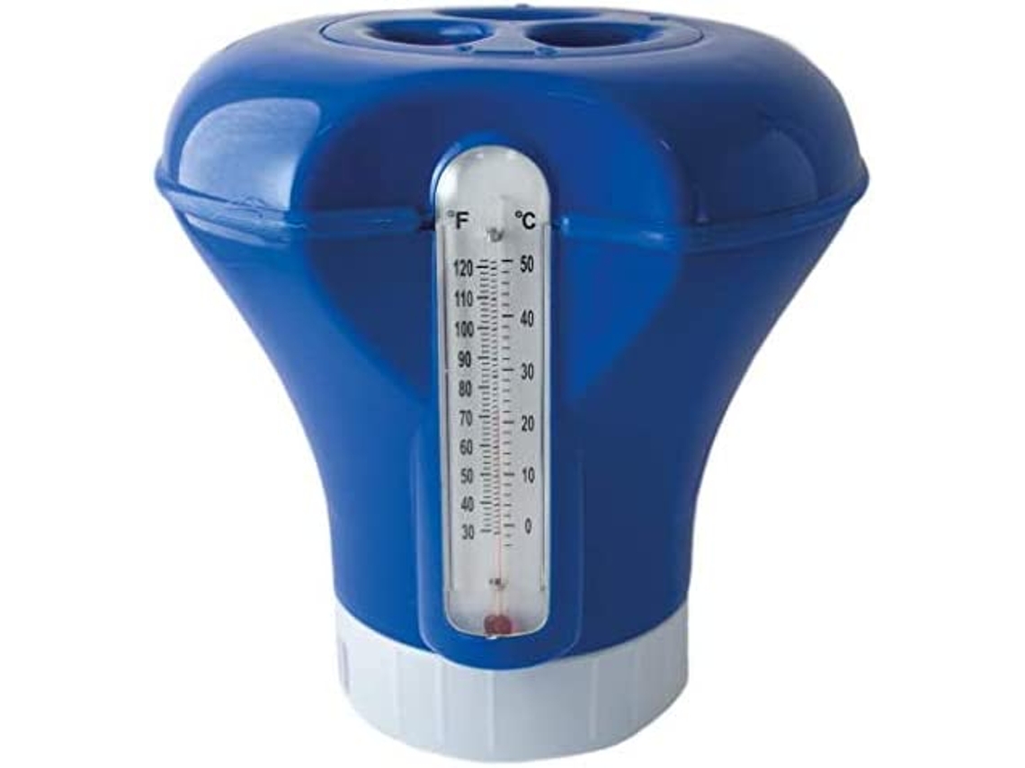 Dosificador Flotante de Cloro con Termómetro SIQUA. Dosificador Automático de Cloro para Piscinas Kit de Mantenimiento de Piscinas y Spa.
