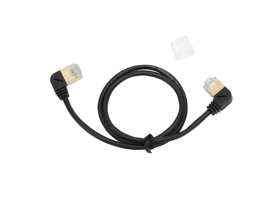 Cabo Ethernet Cat8 Rj45 Macho Para Macho 0.5m Cabeça Dourada Od 3.8mm Cabo De Rede
