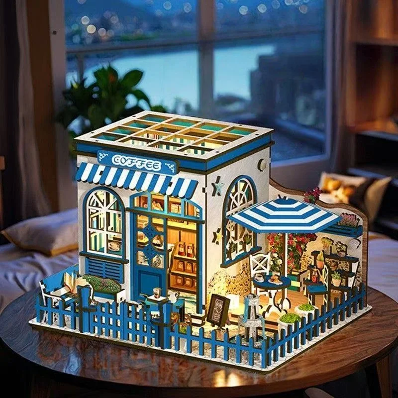 Kit De Maqueta De Mini Casa Diy 3d Sunshine Cafe