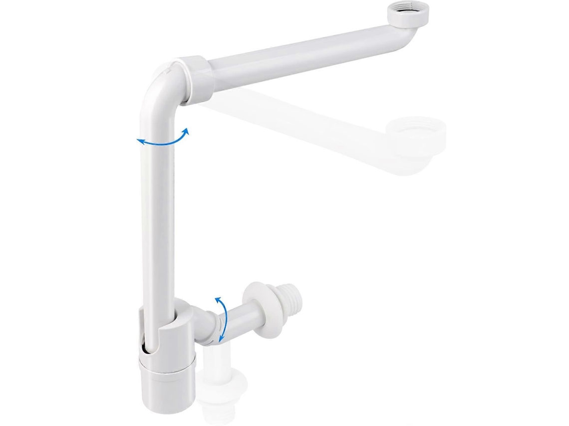 Trampa De Desagüe Ahorradora De Espacio Para Baño Con Sifón Ajustable, Antiolor Y Filtro De Pelo 4 Pulgadas