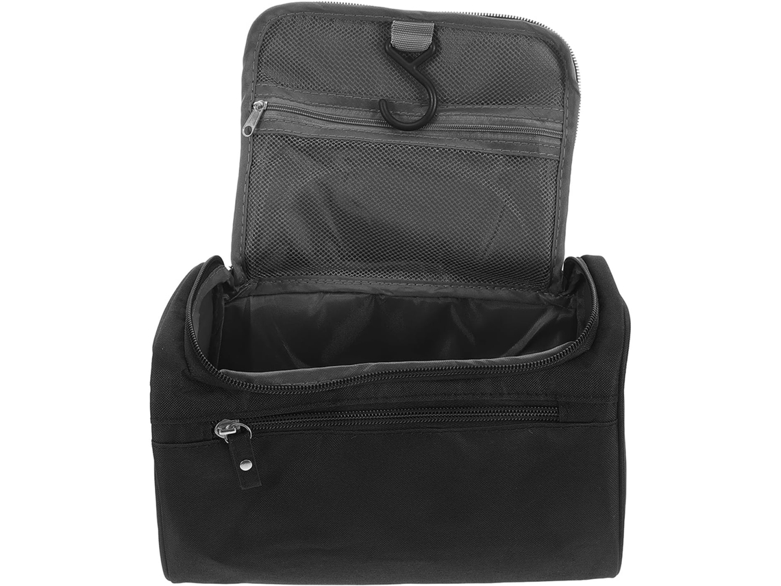 Neceser Ciieeo Para Hombre, Ligero, De Nailon Negro, Con Gran Capacidad Y Compartimentos.