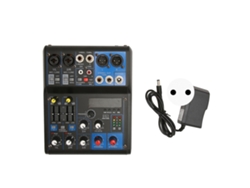 Mixer (99 Efectos Dsp, Ecualizador De 2 Bandas) Mezclador Dj Portátil De 6 Canales Para Grabación En Computadora, Mp3, Bluetooth