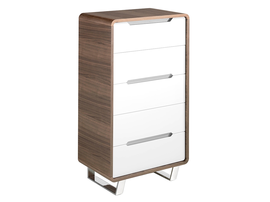 Camiseta ANGEL CERDÁ. 7111 (Marrón, Blanco - MDF, Acero inoxidable - 60 x 39 x 108 cm)