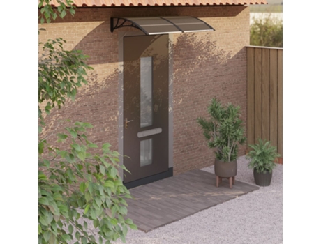 MAISON EXCLUSIVE Marquesina de puerta policarbonato negro 150x80 cm