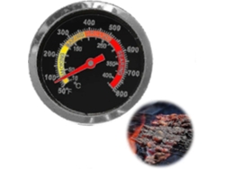 Termômetro Para Churrasqueira Em Aço Inoxidável, Medidor De Temperatura De 10 A 400 Graus.