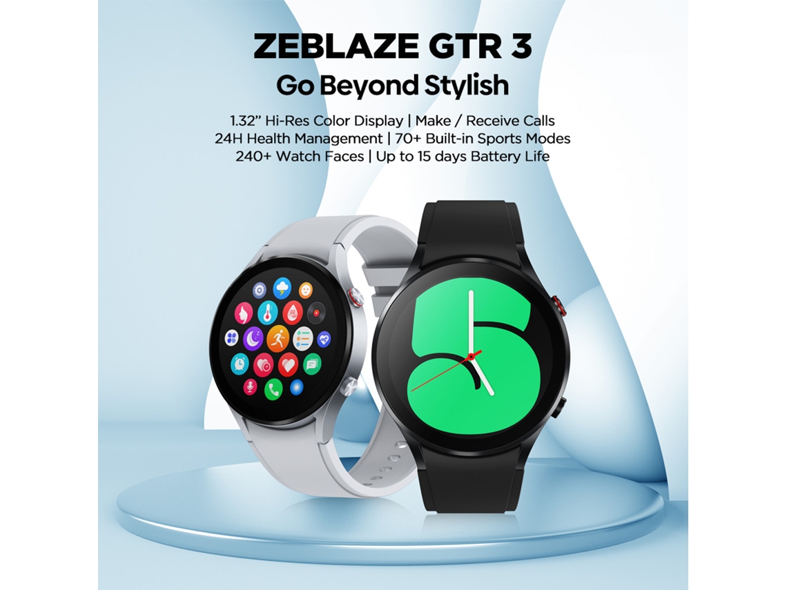 Relógio Inteligente Zeblaze Gtr3 Monitor De Saúde Ip68 Rastreador Fitness Compatível Android Ios