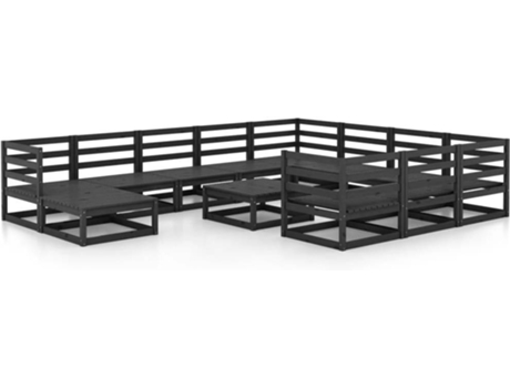 Conjunto 12 de muebles de jardín VIDAXL madera maciza de pino