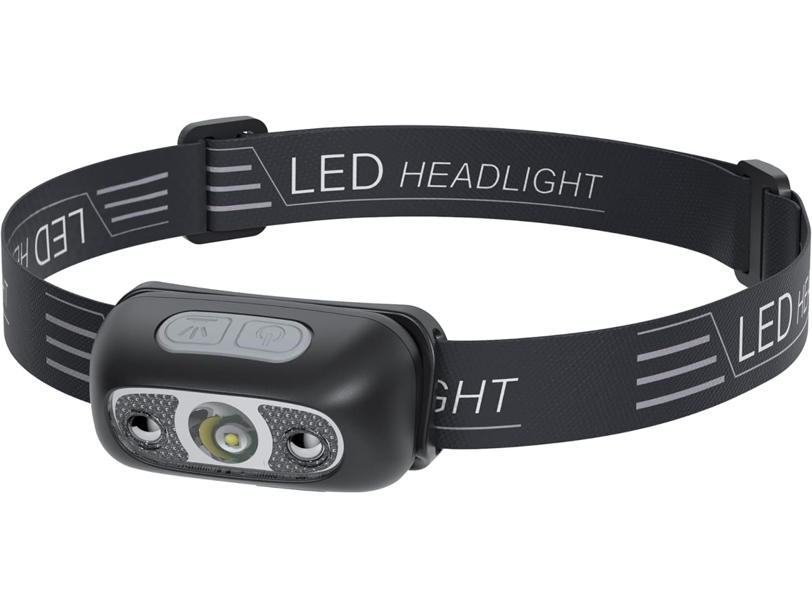 Lanterna De Cabeça Led Recarregável Via Usb Com Sensor De Movimento — Design Leve — Classificação Ipx4 — 120 Lúmens
