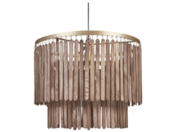 Lámpara de techo BELIANI Kaveri de Madera de mango Madera oscura 60x60x146