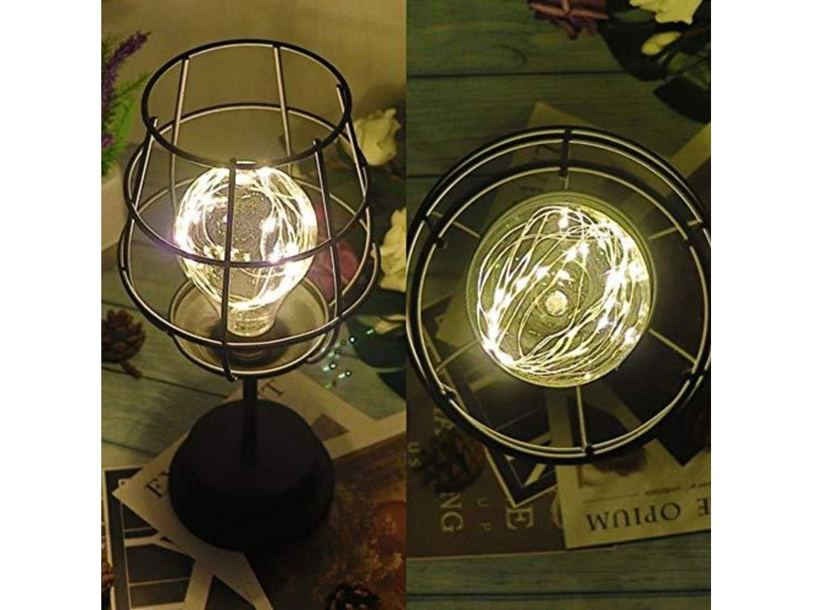 Retro Iron Night Light Luminária de Mesa Criativa de Xícara de Vinho