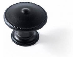 Blister Con 4 Pomos Redondos para Mueble Fabricado En Zamak Acabado Negro Mate Mod.3121 REI
