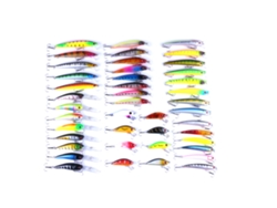 Kit Completo De 43 Señuelos De Pesca Artificiales De Plástico Para Actividades Al Aire Libre.