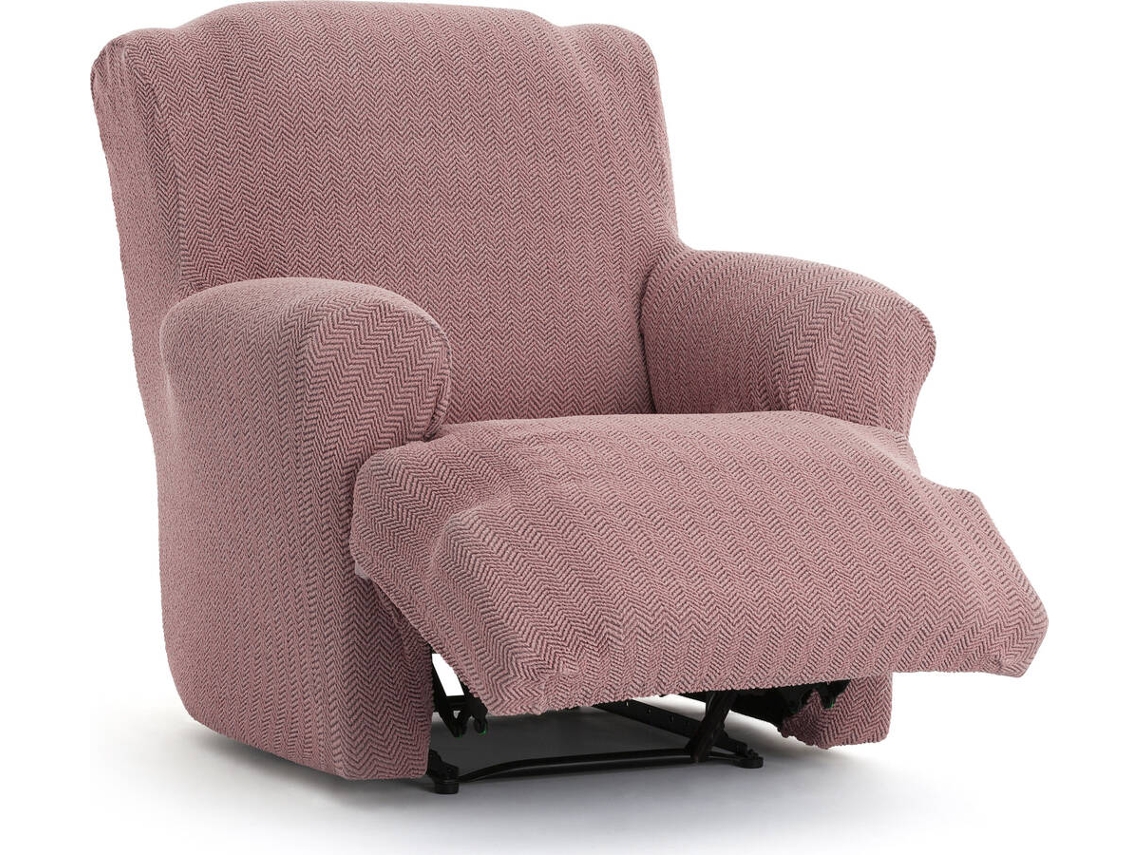 Funda de Sillón Relax XL EYSA Premium Jaz Tejido Multielástico (110 x 80 x 120 cm - Poliéster y Algodón - Rosa)