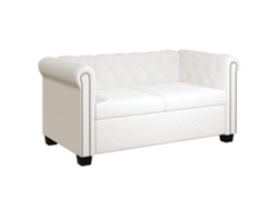 Maison Exclusive - Sofá Chesterfield De 2 Plazas Cuero Sintético Blanco