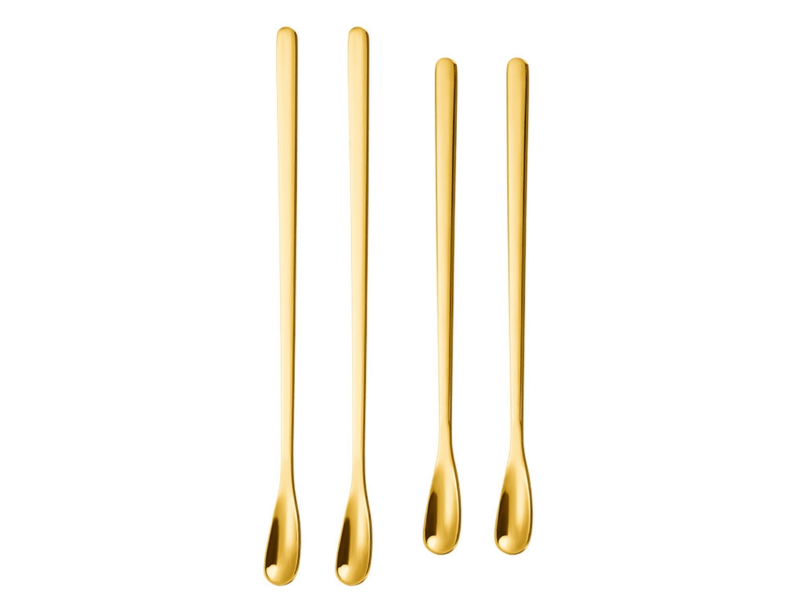 MEOIRUERY 4 Piezas de Varillas de Acero Inoxidable para Mezclar Café, Té y Cócteles - Ideales para Hogar, Cocina y Oficina