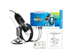 Microscopio Digital Usb De Mano 50x-1600x Con Soporte Ajustable Y Luces Led Compatible Con Ios Y Android