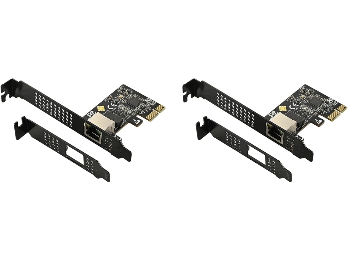 Lote De 2 Tarjetas De Red Pci-e A Rj45 De 5g Con Chip Gigabit Ethernet Rtl8126