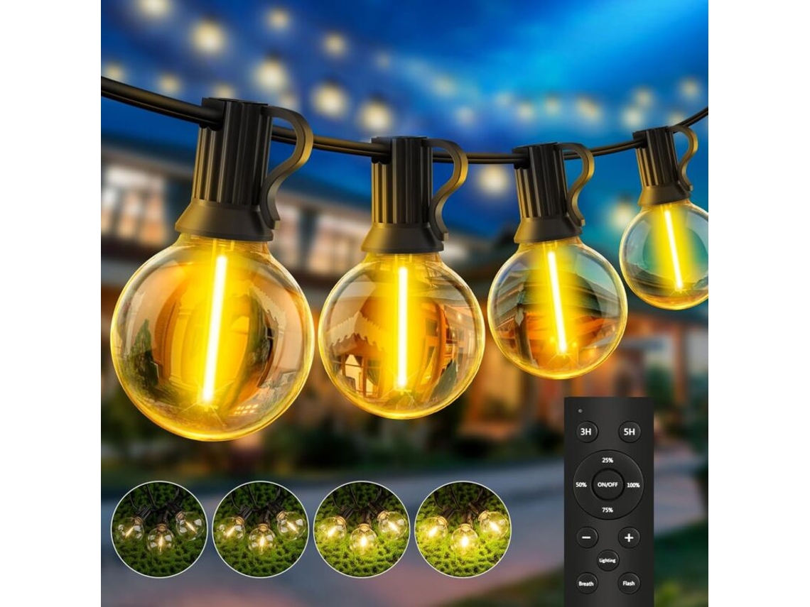 Guirnalda De Luces Exteriores De 15 Metros - Guirnalda De Luces Para Fiestas