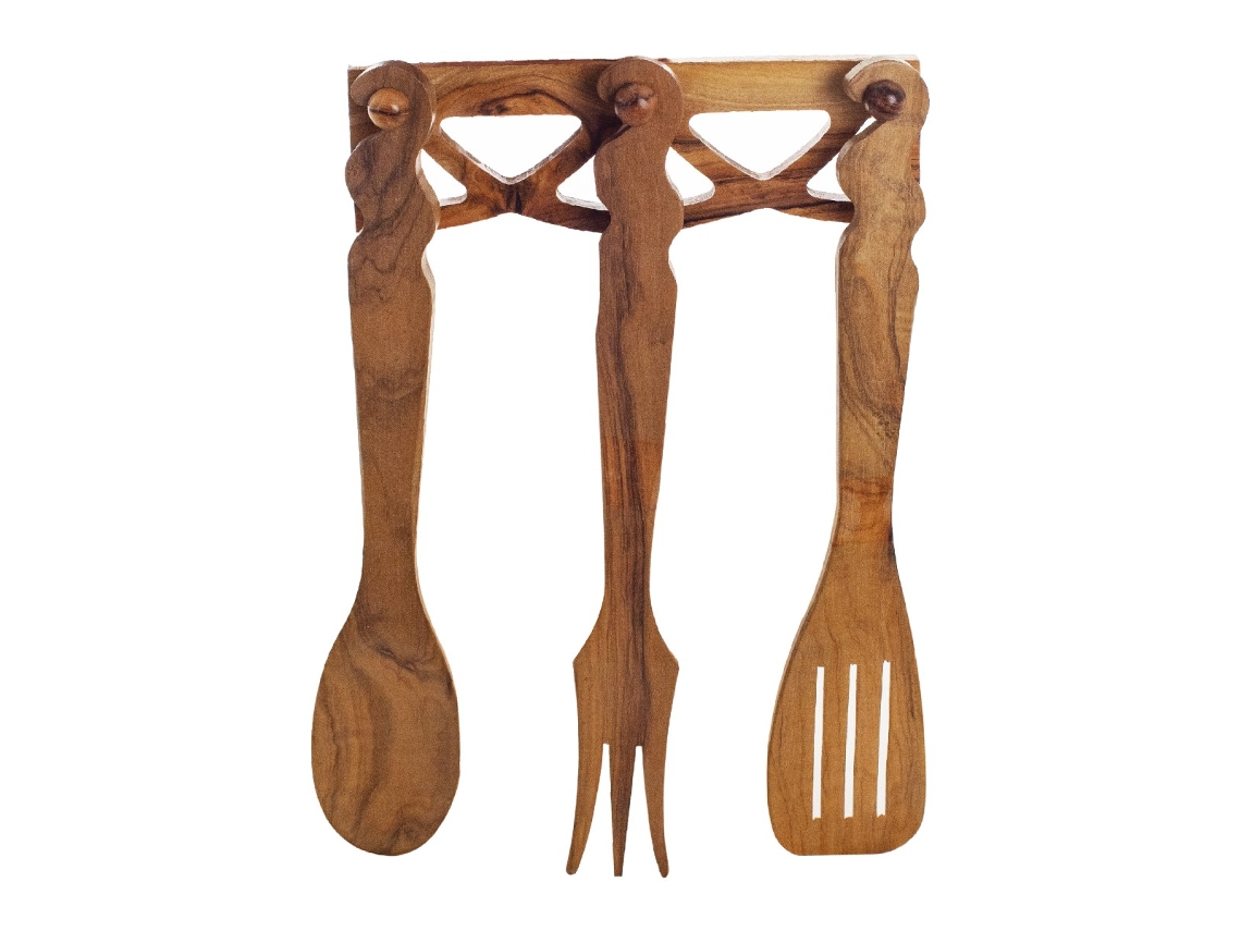 Percha Con Tres Cubiertos Para Colgar En Cocina Utensilios Colección Rústico Signes Grimalt BY SIGRIS