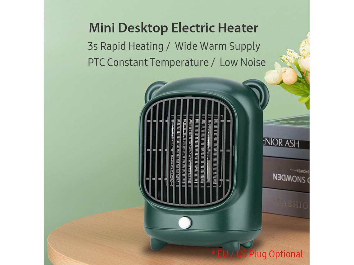 Calefactor Eléctrico De Sobremesa De 500 W, Calentamiento Rápido En 3 Segundos Con Termostato Inteligente Ptc, Distribución Angular Del Calor, Mini Enchufe Europeo/estadounidense.