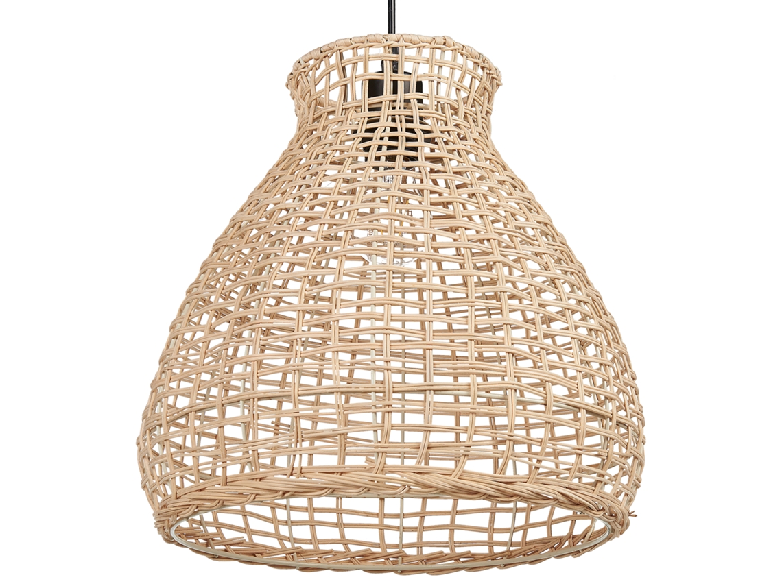 Lámpara de techo BELIANI Sakeni de Ratán Natural 35x35x127