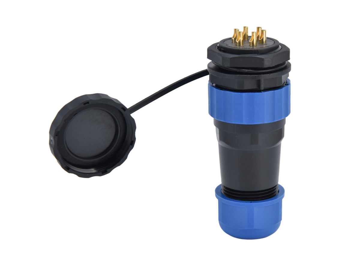 2026velora-conector De Aviación Ip68 Impermeable Sp28 Tuerca Posterior 380v 25a 6 Pines Macho Hembra De Soldadura