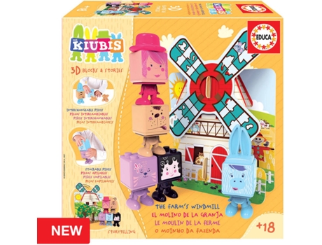 Juego Educativo EDUCA The Kiubis El Molino de la Granja (Edad Mínima: 18 Meses - 27 x 27 x 8 cm)