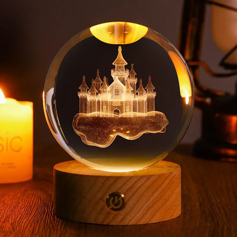 (estilo 26 60 Mm) Bola De Cristal De 60 Mm Grabada Con Láser 3d