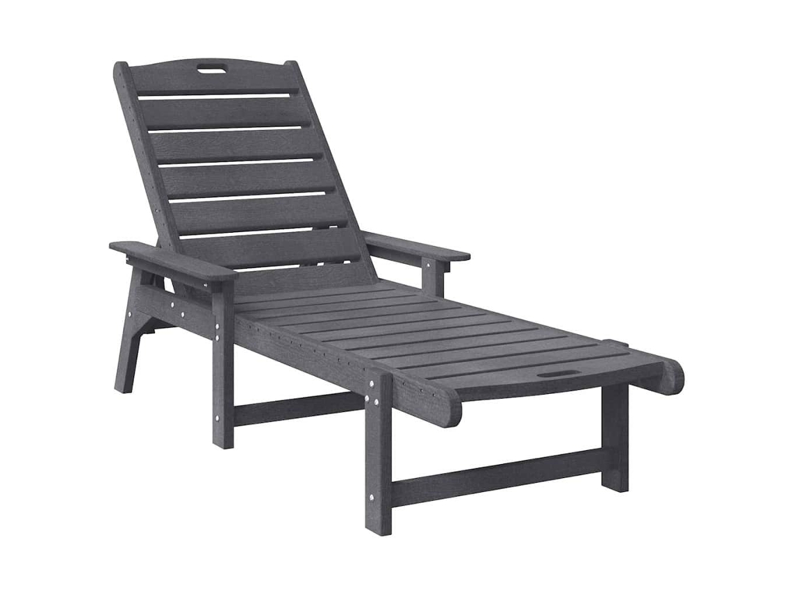 Tumbona HARLANV1 gris claro 195,5x53x98,5 cm HDPE