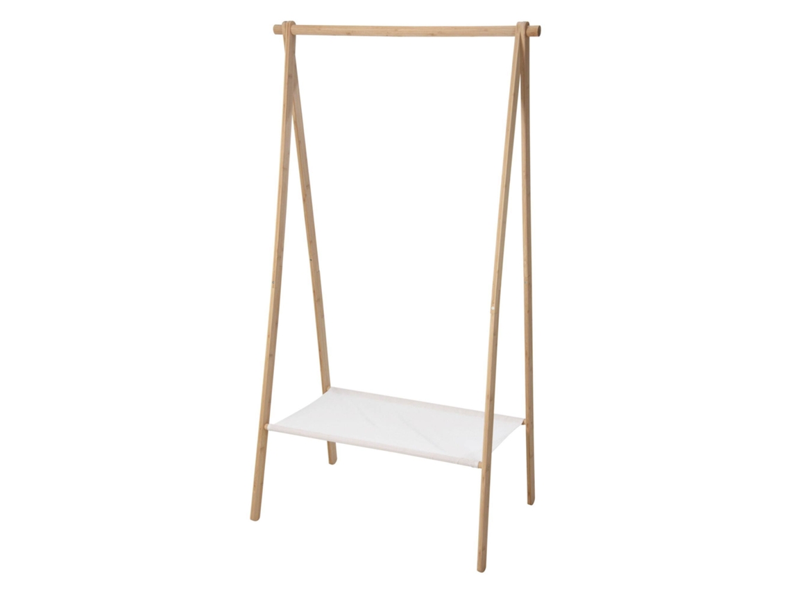 Perchero en bambú con estante 86x57x155cm WELLHOME